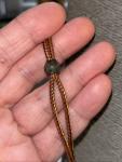 Charming Antique Art Nouveau Garnet Silk Necklace