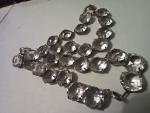 Art Deco Sterling Silver Paste Riviere Necklace