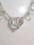Vintage Art Deco Clear Beaded Glass Necklace 17
