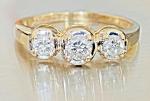 14ct Gold Diamond Trilogy Engagement Ring