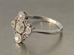 Edwardian Trilogy Diamond Ring in Platinum