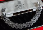 Art Deco Silver Marcasite Crystal Bracelet