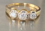 14ct Gold Diamond Trilogy Engagement Ring