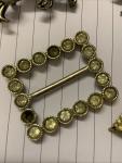 Set of 7 Vintage Paste Brooches and Buckles