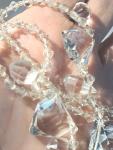 Vintage Art Deco Clear Beaded Glass Necklace 17