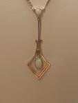 Edwardian 9ct Gold Opal Drop Necklace c1910