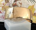 Edwardian 46g Wide Hinged Bangle in 9ct Gold