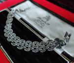 Art Deco Silver Marcasite Crystal Bracelet
