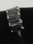 Vintage Art Deco Sterling Silver Black Garnet Ring