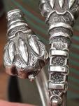 Victorian Silver Plated Adjustable Bangle Bracelet