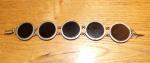 Victorian Italian Onyx Micro Mosaic Bracelet
