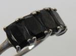 Vintage Art Deco Sterling Silver Black Garnet Ring
