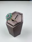 Vintage 1950s 9ct Gold Emerald Diamond Ring