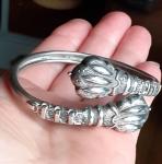 Victorian Silver Plated Adjustable Bangle Bracelet
