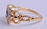 Elegant 1830s Gold Sapphire and Diamond Ring