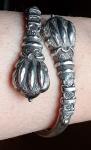 Victorian Silver Plated Adjustable Bangle Bracelet