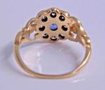 Elegant 1830s Gold Sapphire and Diamond Ring