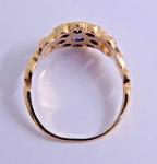 Elegant 1830s Gold Sapphire and Diamond Ring