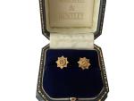 Victorian Etruscan Revival 9ct Gold Pearl Earrings