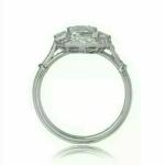 Art Deco Emerald Diamond Halo Vintage Ring