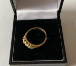 Edwardian 18ct Gold Old Cut Diamond Boat Ring