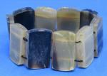 Vintage Art Deco Carved Horn Elastic Bracelet