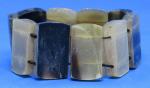 Vintage Art Deco Carved Horn Elastic Bracelet