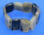 Vintage Art Deco Carved Horn Elastic Bracelet