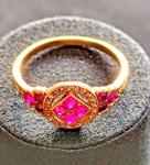 Stunning Antique 18ct Gold Ruby and Diamond Ring