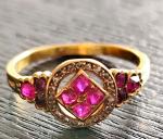 Stunning Antique 18ct Gold Ruby and Diamond Ring