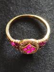 Stunning Antique 18ct Gold Ruby and Diamond Ring