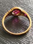 Stunning Antique 18ct Gold Ruby and Diamond Ring