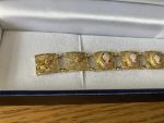Antique Silver Cameo Filigree Bracelet 18.5cm
