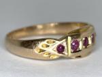 Victorian 15ct Gold Ruby Half Eternity Ring