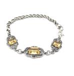 Vintage Art Deco Silver Gemstone Bracelet