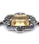 Vintage Art Deco Silver Gemstone Bracelet