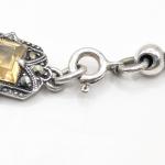 Vintage Art Deco Silver Gemstone Bracelet