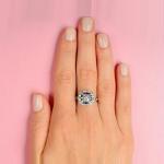 Art Deco 1.50Ct Diamond Engagement Ring in White Gold