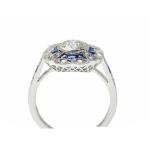 Art Deco 1.50Ct Diamond Engagement Ring in White Gold