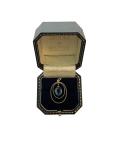 Edwardian 2ct Blue Paste Stone Lavalier Pendant