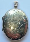 Stunning Vintage English Silver Locket with Chain