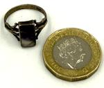 Early Victorian Sterling Silver Blue John Ring