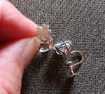 Art Deco Gold Screwback Paste Solitaire Earrings