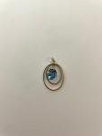 Edwardian 2ct Blue Paste Stone Lavalier Pendant