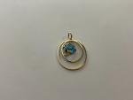 Edwardian 2ct Blue Paste Stone Lavalier Pendant