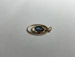Edwardian 2ct Blue Paste Stone Lavalier Pendant