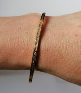 1930s Art Deco Kollmar Jourdan Gold Bangle