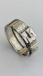 Victorian Sterling Silver Hinged Buckle Bangle