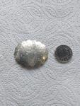 Vintage Sterling Silver Floral Etched Brooch
