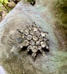 Victorian Starburst Paste Brooch Pin